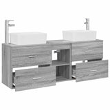 Bathroom Cabinet Set 3 pcs Grey Sonoma 53 x 34.5 x 63 cm 3405856
