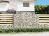 Arched Gabion Basket 200x30x180/200 cm Galvanised Iron 153489
