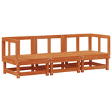 Sectional Sofa Units Wax Brown 183 x 61 x 62 cm Solid Pine Wood 865426