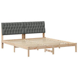 Bed Frame with Upholstered Headboard Brown 180 x 200 cm 3394384