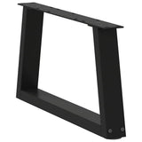 Coffee Table Legs V-Shape 2 pcs Black 50x cm Steel 4012528