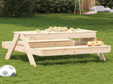 Picnic Table with Sandpit for Kids Solid Wood Pine 832592