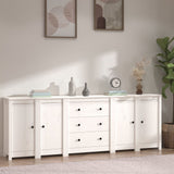 Sideboard White 230x35x80 cm Solid Wood Pine 3114075