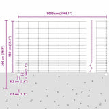 Wild Fence with Posts 50 x 1.5 m 3337162