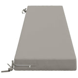 2-Piece Bench Cushions SOEST 2 pcs 100% Polyester Grey 950047