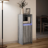 Sideboard with LED Grey Sonoma 38x34x100 cm Engineered Wood 852171