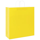 Paper Bags 250 pcs with Handles Yellow 45x17x48 cm 4101793