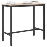 Table Natural 100 x 50 x 91 cm Engineered Wood and Steel 873780