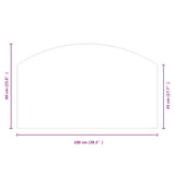 Fireplace Glass Plate Transparent 100 x 60 cm Glass 353877
