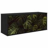 Wall-mounted TV Cabinet ELBURG 102 x 33 x 40 cm Black Oak 8007158
