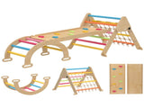 8-in-1 Toddler Climbing Frame, Indoor Play Triangle Set with Slide, Arch and Triangle Ladder, T3398P422166