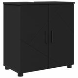 Bathroom Furniture Set 4 pcs Black Engineered wood & Metal 3392974