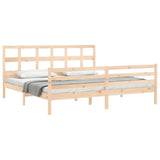 Bed Frame without Mattress 200x200 cm Solid Wood 3194851