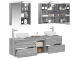 Bathroom Cabinet Set 5 pcs Grey Sonoma Engineered Wood 3406676