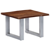 Coffee Table with Live Edges 60x60x40 cm Solid Acacia Wood 247826