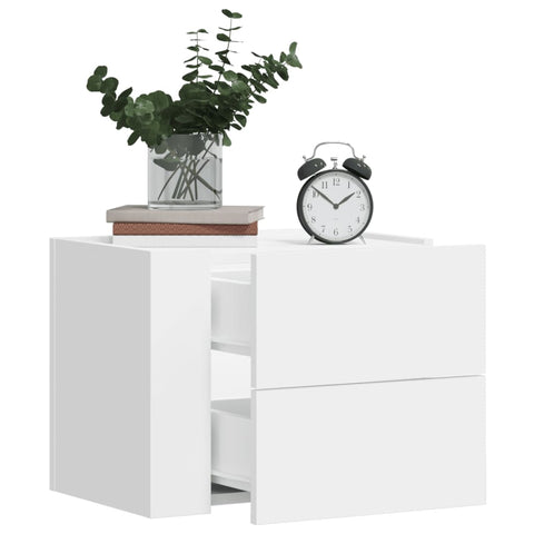 ZNTS Wall-mounted Bedside Cabinets 2 pcs White 45x30x35 cm 848326