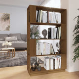 Book Cabinet/Room Divider Honey Brown 80x25x132 cm Solid Wood 814062
