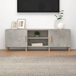 TV Cabinet Concrete Grey 150x30x50 cm Engineered Wood 812622