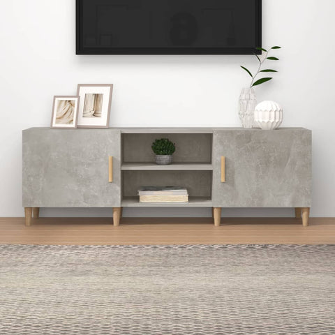 TV Cabinet Concrete Grey 150x30x50 cm Engineered Wood 812622