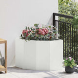 Corner Planter White 60 x 60 x 50 cm Steel 883662