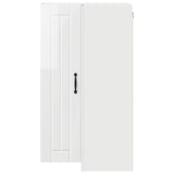 Wall Corner Cabinet LUCCA High Gloss White 57 x 57 x 100 cm 885169