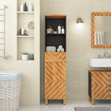 Bathroom Cabinet Brown and Black 38x33.5x160 cm Solid Wood Mango 356805