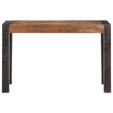 ZNTS Dining Table 120x60x76 cm Solid Rough Mango Wood 289653