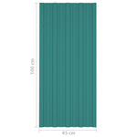 Roof Panels 36 pcs Galvanised Steel Green 100x45 cm 317212
