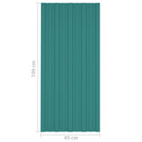Roof Panels 36 pcs Galvanised Steel Green 100x45 cm 317212
