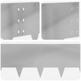 Lawn Edging 20 pcs 100 x 30 cm Steel Silver 8008639