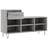 Shoe Cabinet Grey Sonoma 102x36x60 cm Engineered Wood 831370