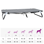 ZNTS Foldable Dog Bed Light Grey Metal Frame, Fabric Bed 42008218