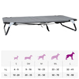 ZNTS Foldable Dog Bed Light Grey Metal Frame, Fabric Bed 42008218