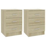 ZNTS Bedside Cabinets 2 pcs Sonoma Oak 38x35x56 cm Engineered Wood 800457