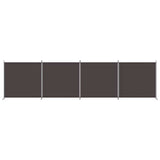 4-Panel Room Divider Brown 698x180 cm Fabric 350283