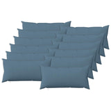 Cushion Cover 12 pcs HEERLEN Jeans Blue 40 x 80 cm Fabric 909807