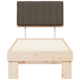 Bed Frame with Upholstered Headboard Taupe 80 x 200 cm 877522