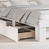 Bed Frame with Headboard White 180 x 200 cm Solid Pine Wood 3382266