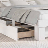 Bed Frame with Headboard White 180 x 200 cm Solid Pine Wood 3382266