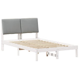 Bed frame White and light grey 120 x 200 cm Solid pine wood 878753