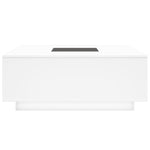 ZNTS Coffee Table with Infinity LED White 100x100x40 cm 3284042