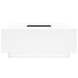 ZNTS Coffee Table with Infinity LED White 100x100x40 cm 3284042