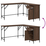 Desk Brown Oak 141x141x75 cm Engineered Wood 837601