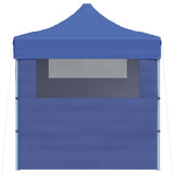 Professional Folding Party Tent with 3 Sidewalls 3x4 m Steel Blue 48890