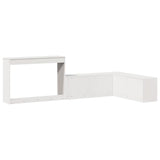 Bedside Cabinet with Desk White 232x122x75 cm Solid Wood Pine 855751