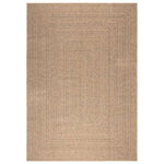 ZNTS Rug 160x230 cm Jute Look Indoor and Outdoor 364833