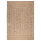 ZNTS Rug 160x230 cm Jute Look Indoor and Outdoor 364833