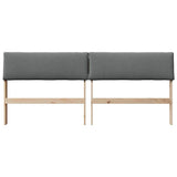Upholstered Headboard Dark Grey 180 cm Solid Pine Wood 879105