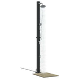 Outdoor Solar shower Black 217 cm PVC and Aluminium 42003414