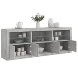 Sideboard with LED Lights Concrete Grey 181.5x37x67 cm 3209005